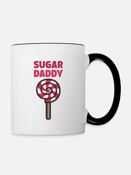 sugar daddy - Tasse zweifarbig - Weiß/Schwarz