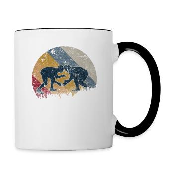 Lutte lutte de lutte de lutte cadeau wrestling - Mug contrasté - blanc/noir - Droite