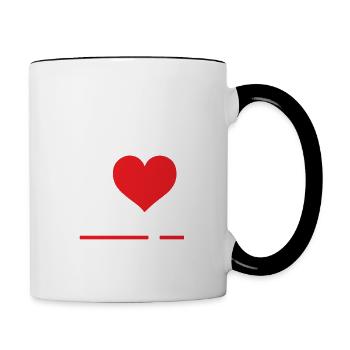 I love hit - Contrasting Mug - white/black - Right