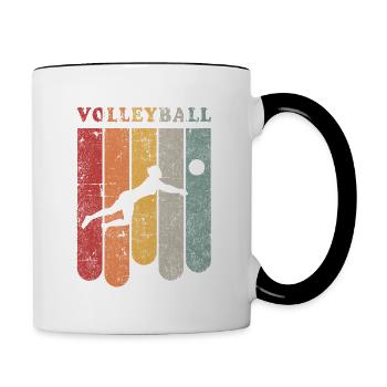 Volleyball Women's Team Club Gift Gift Idea - Contrasting Mug - white/black - Right