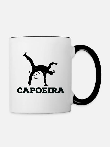capoeira - Tasse zweifarbig - Weiß/Schwarz