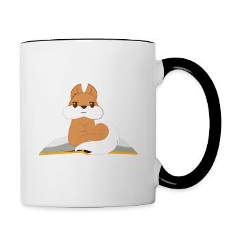 Eichhörnchen - Sarkasmus - Eichkätzchen - Geschenk - Tasse zweifarbig - Weiß/Schwarz - Rechts