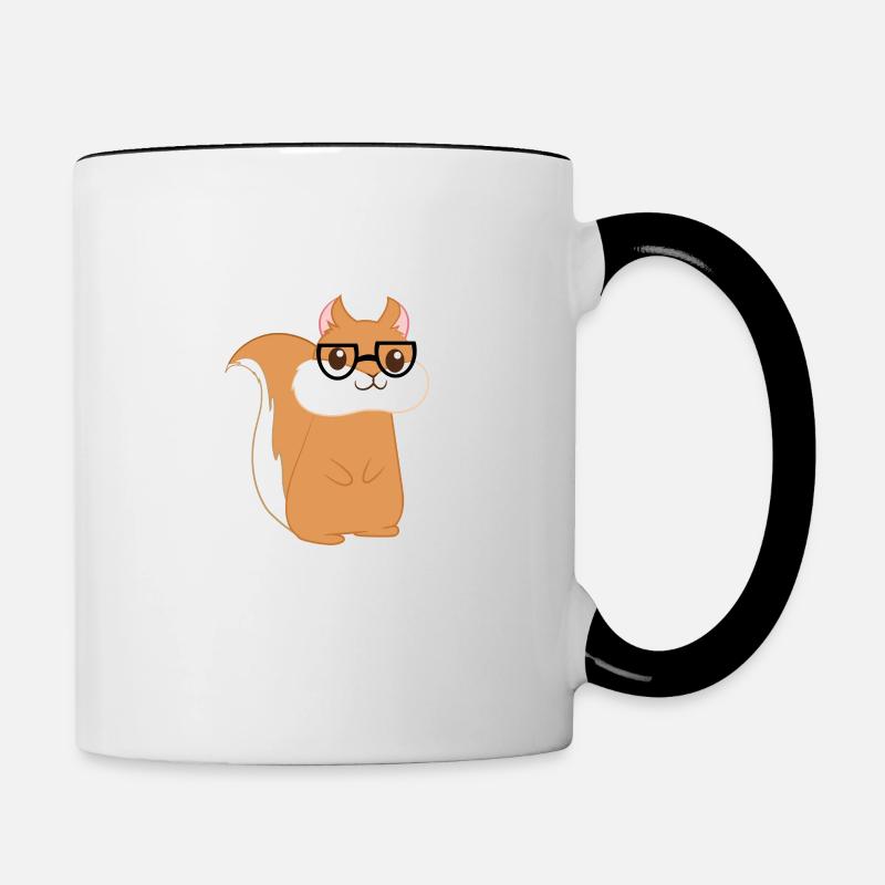 Squirrel - Intelligent - Squirrel - Smart - Contrasting Mug - white/black