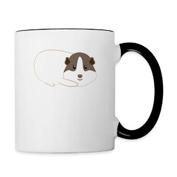 Meerschwein - Meerschweine - Laune - Faul - Tasse zweifarbig - Weiß/Schwarz - Rechts
