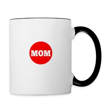 Karate Mom Best Mothers Gift - Contrasting Mug - white/black - Right