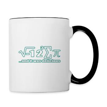 I Ate Some Pie I 8 Sum Pi Funny math gift - Contrasting Mug - white/black - Right