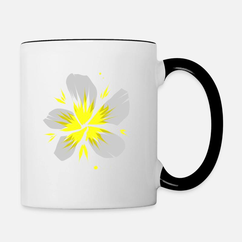 Fleur du temple - Mug contrasté - blanc/noir