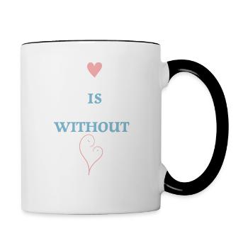Rien ne fonctionne sans maman - Mug contrasté - blanc/noir - Droite