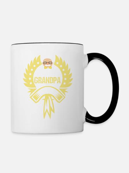Stolzer Opa - Tasse zweifarbig - Weiß/Schwarz
