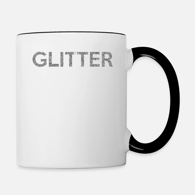 Glitter is the new black - Contrasting Mug - white/black