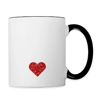 Toi et moi = je t'aime et je fais l'amour - Mug contrasté - blanc/noir - Droite