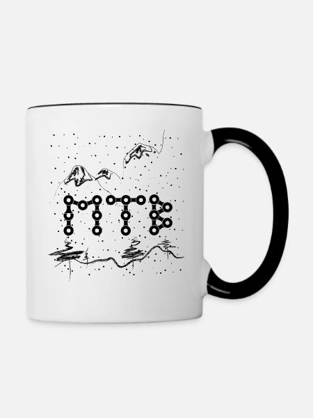MTB - Tasse zweifarbig - Weiß/Schwarz