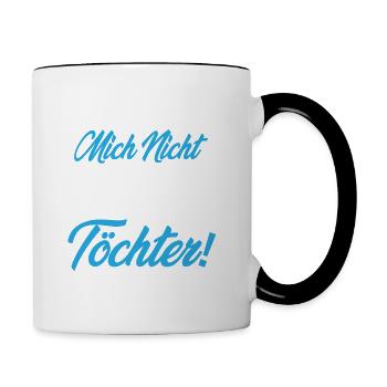 Vater und Tochter Vatertag Du kannst mich nicht - Tasse zweifarbig - Weiß/Schwarz - Rechts