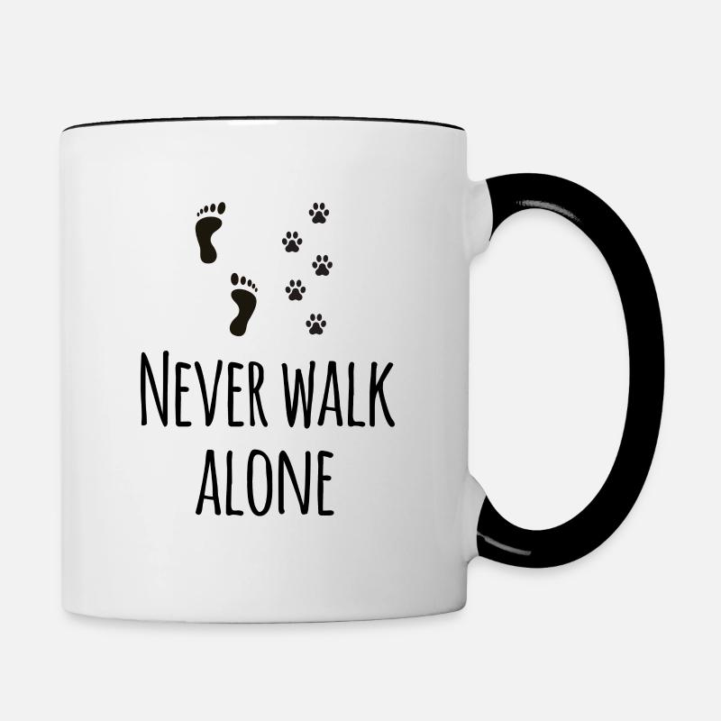never walk alone - Contrasting Mug - white/black