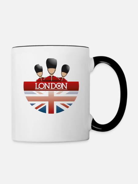 England ist mein Land - Tasse zweifarbig - Weiß/Schwarz