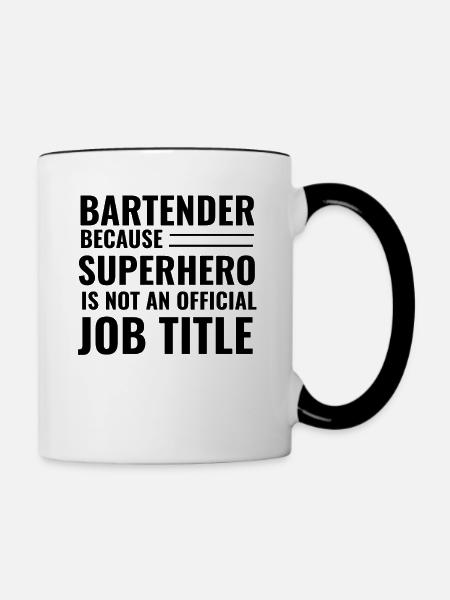 Bartender - Tasse zweifarbig - Weiß/Schwarz