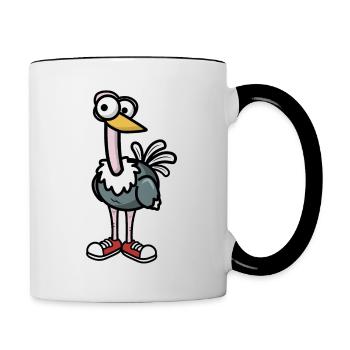 Strauß - Tasse zweifarbig - Weiß/Schwarz - Rechts