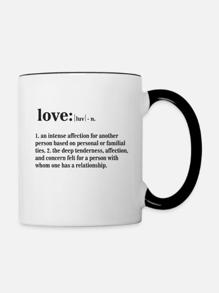 Liebe Definition - Tasse zweifarbig - Weiß/Schwarz