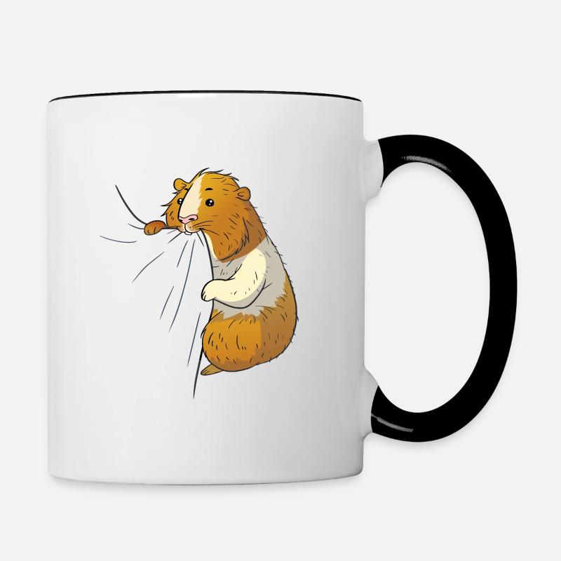 Cochon d'Inde amoureux des animaux de compagnie - Mug contrasté - blanc/noir