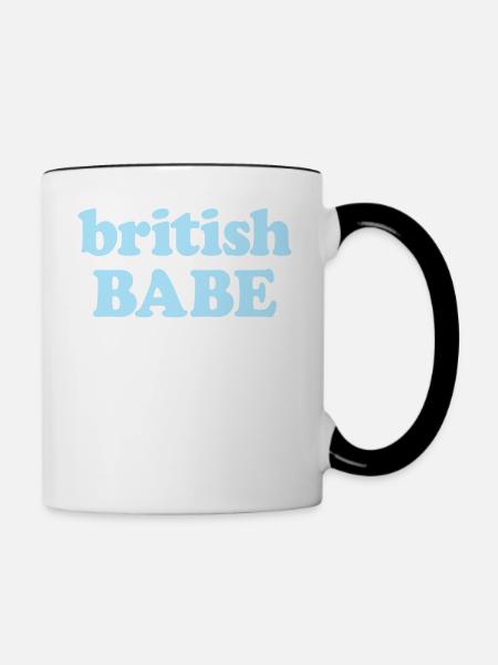 Britisches Baby - Tasse zweifarbig - Weiß/Schwarz