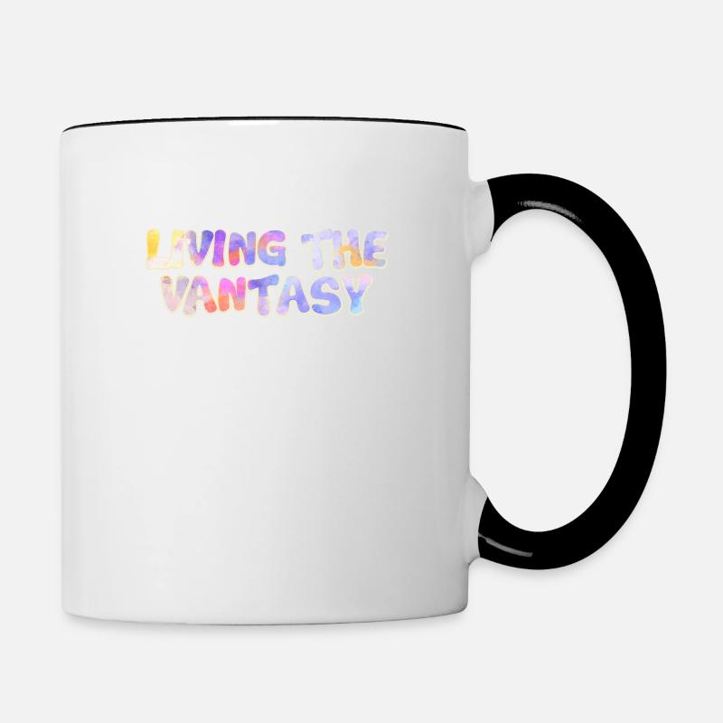 Camper Bus Gift | Caravan Camping - Contrasting Mug - white/black