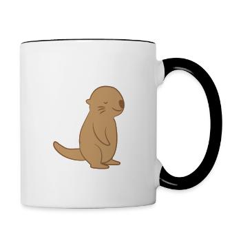 Otter - Sea Otter - Otterfan - Outstanding - Contrasting Mug - white/black - Right