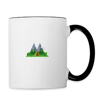 Home is where the Stellplatz is - Tasse zweifarbig - Weiß/Schwarz - Rechts