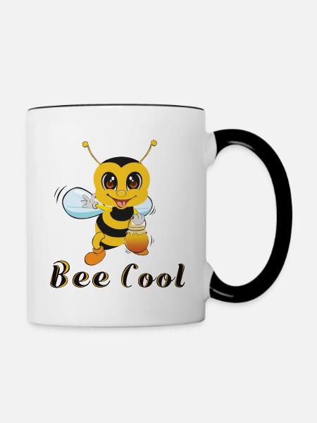 Bee Cool - Tasse zweifarbig - Weiß/Schwarz