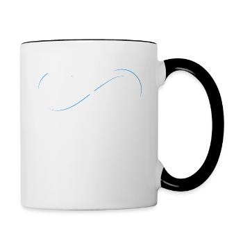 Tractor agriculture farmer gift · heartbeat - Contrasting Mug - white/black - Right