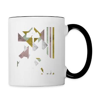 Machine de chantier de construction de pelle cadeau · pelle - Mug contrasté - blanc/noir - Droite