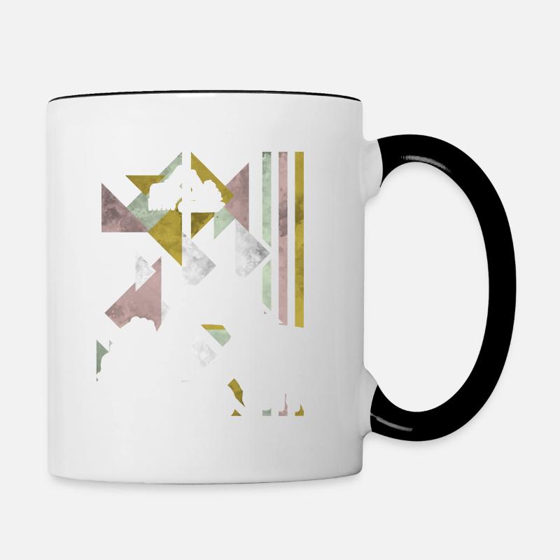 Machine de chantier de construction de pelle cadeau · pelle - Mug contrasté - blanc/noir