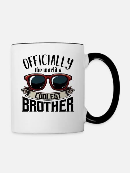 Bruder - Tasse zweifarbig - Weiß/Schwarz
