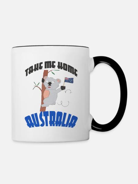 Australia - Tasse zweifarbig - Weiß/Schwarz