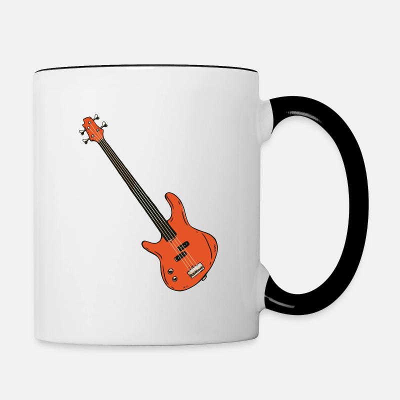 Guitare électrique - Mug contrasté - blanc/noir