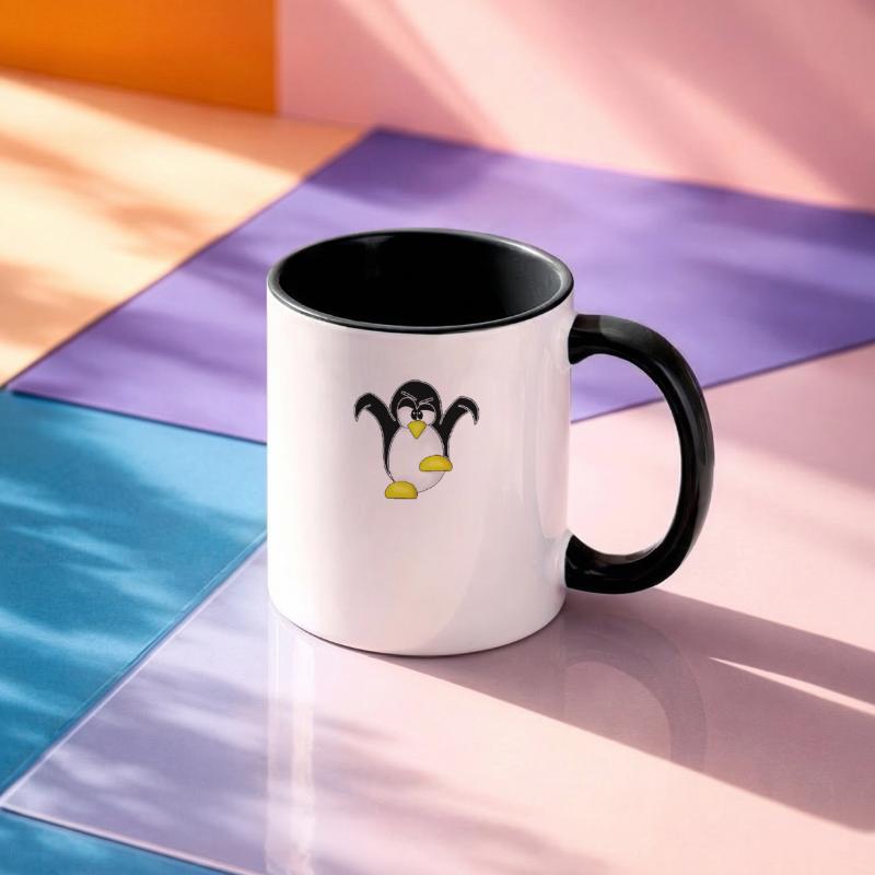 Tux Linux Penguin Sudo Rm Rf | Computer Geek Hack Contrasting Mug