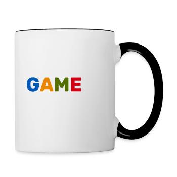 Eat Sleep Game Repeat Gift Gamer Video Games - Tasse zweifarbig - Weiß/Schwarz - Rechts