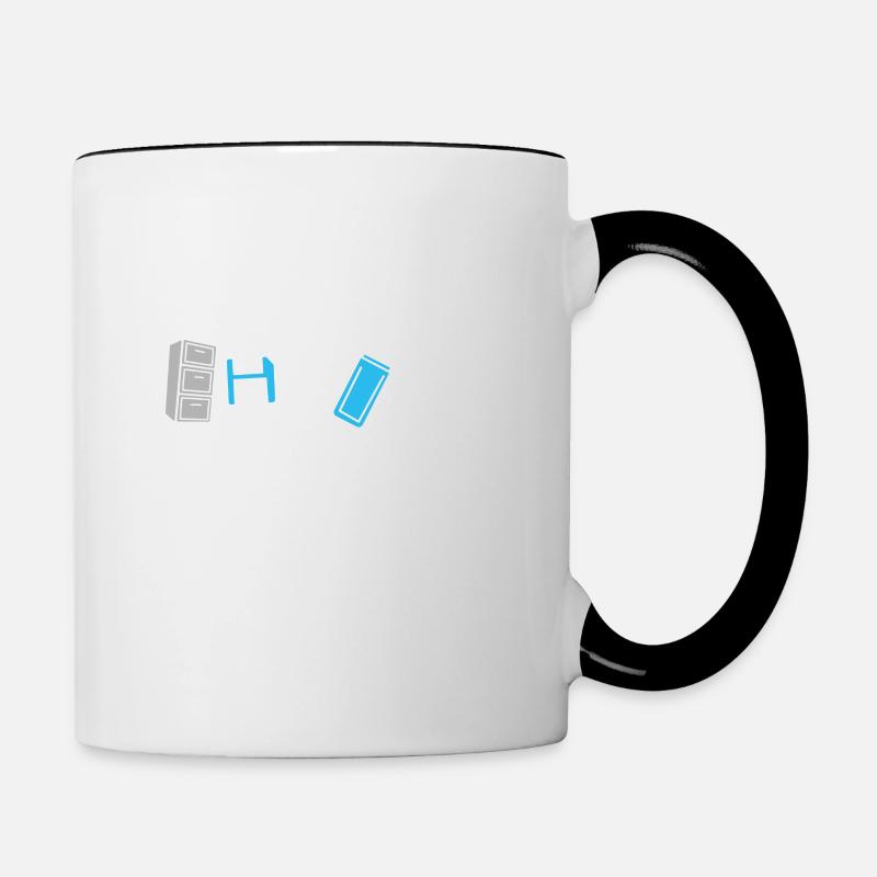 Développement informatique en nuage - Mug contrasté - blanc/noir
