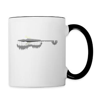 Violin Violin Bible Verse Violinist Church Band - Contrasting Mug - white/black - Right
