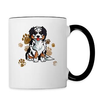 Australian Shepherd Gift Funny - Contrasting Mug - white/black - Right
