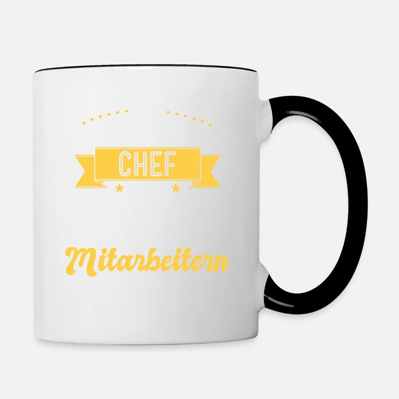 Stolzer Chef Mitarbeiter Team Geschenk - Tasse zweifarbig - Weiß/Schwarz