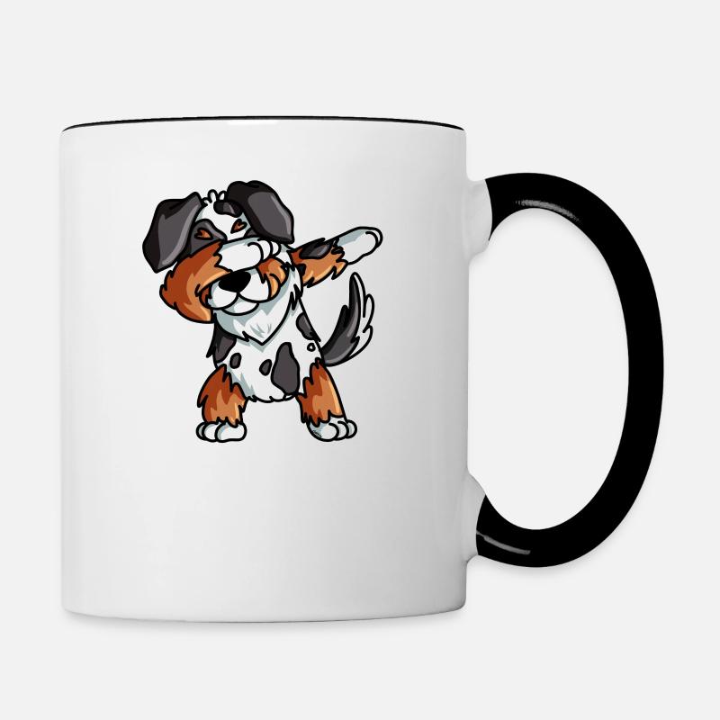 Australian Shepherd Geschenk Lustig - Tasse zweifarbig - Weiß/Schwarz