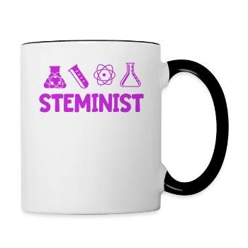 Steminist Science Stem Students Climate Change Fun - Contrasting Mug - white/black - Right