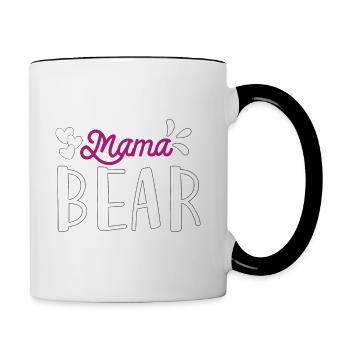 Mama Bear - Contrasting Mug - white/black - Right