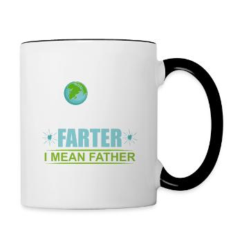 Le plus grand fœtus du monde, je voulais un cadeau père-père - Mug contrasté - blanc/noir - Droite
