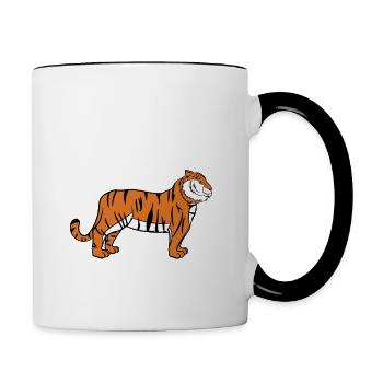 This Is My Human Costume I'm Really A Tiger - Tasse zweifarbig - Weiß/Schwarz - Rechts