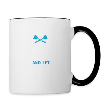 chemise de fléchettes - T-shirt drôle de fléchettes - Mug contrasté - blanc/noir - Droite