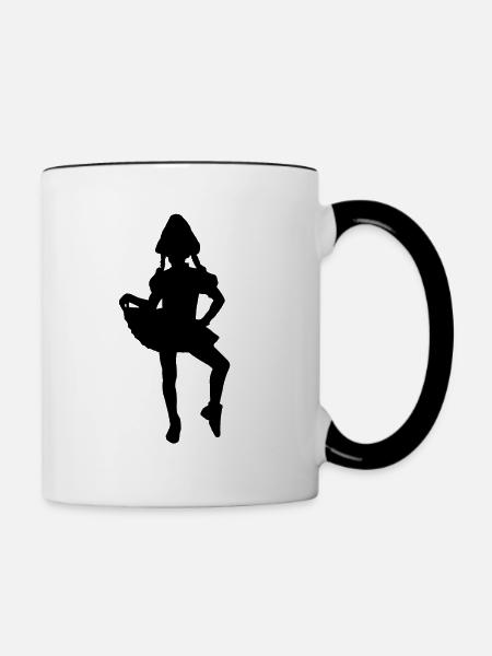 Karneval Garde Tanzen Fasenacht - Tasse zweifarbig - Weiß/Schwarz