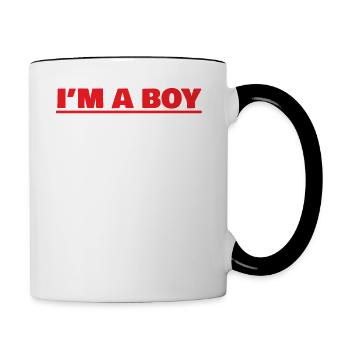 I'm A Boy I Just Have Better Hair Than You Cool Ha - Tasse zweifarbig - Weiß/Schwarz - Rechts