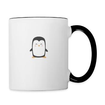 I Am A Penguin, Trapped In A Human Body - Tasse zweifarbig - Weiß/Schwarz - Rechts