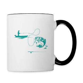 I Don't Need Therapy I Just Need To Go Fishing fis - Tasse zweifarbig - Weiß/Schwarz - Rechts
